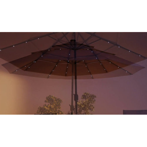 Symple Stuff Caerphilly 106.3'' Lighted Market Umbrella